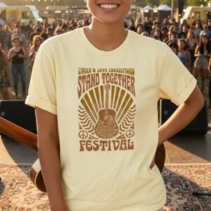 Boho music folk festival graphic tee s